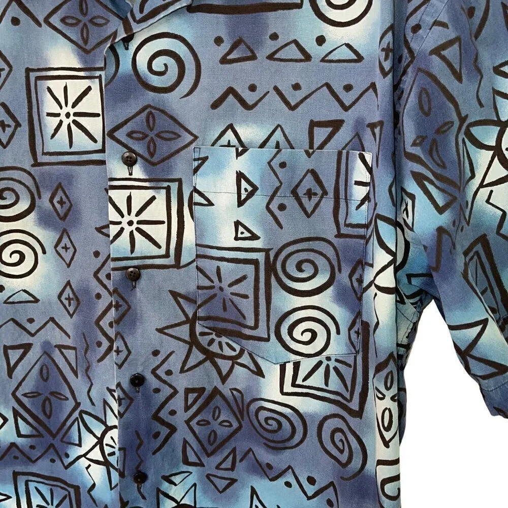 Banana Republic Safari & Travel Clothing Co. Mens Shirt Blue Size Large Vintage